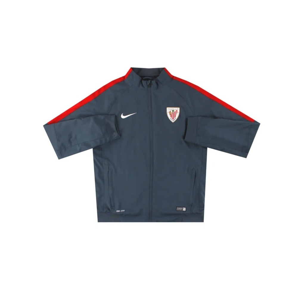 Nike Athletic Bilbao Track Jacket Full Zip Soccer La Liga Grey Red Large